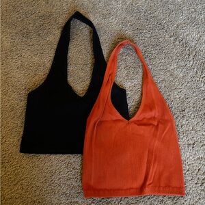 Bozzolo Black Halter Top